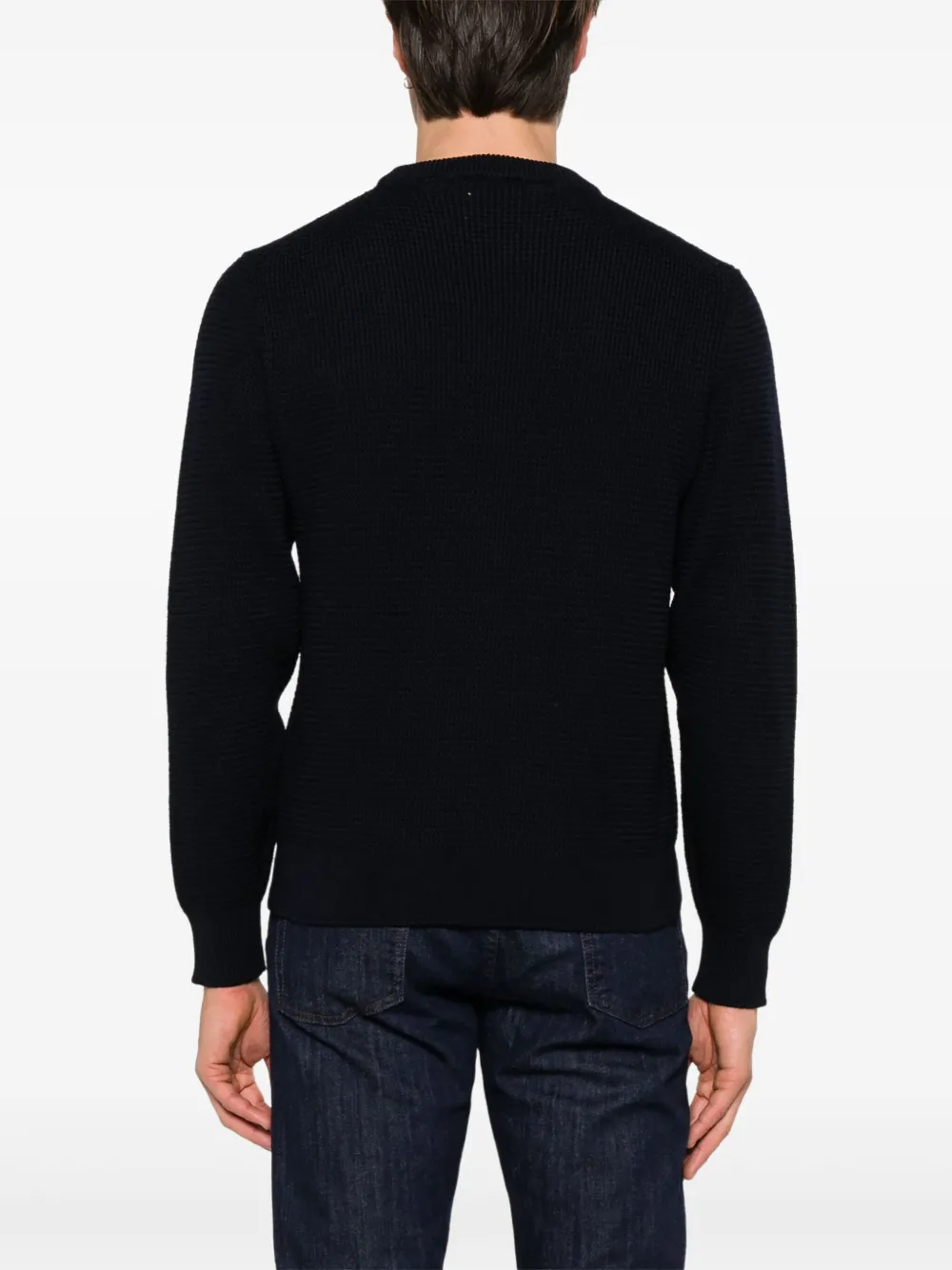 Canali Trui met wafelpatroon Blauw