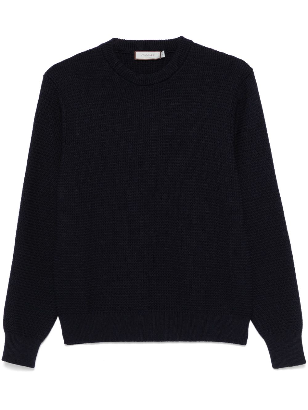 Canali waffle-knit sweater - Blue