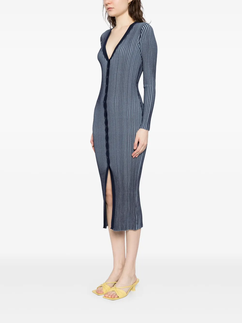 STAUD Shoko midi-jurk Blauw
