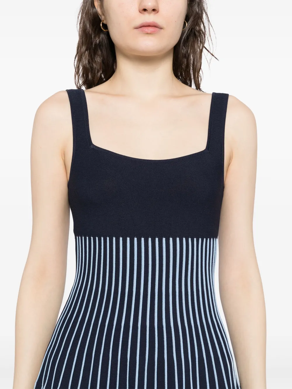 STAUD Ellison midi-jurk Blauw