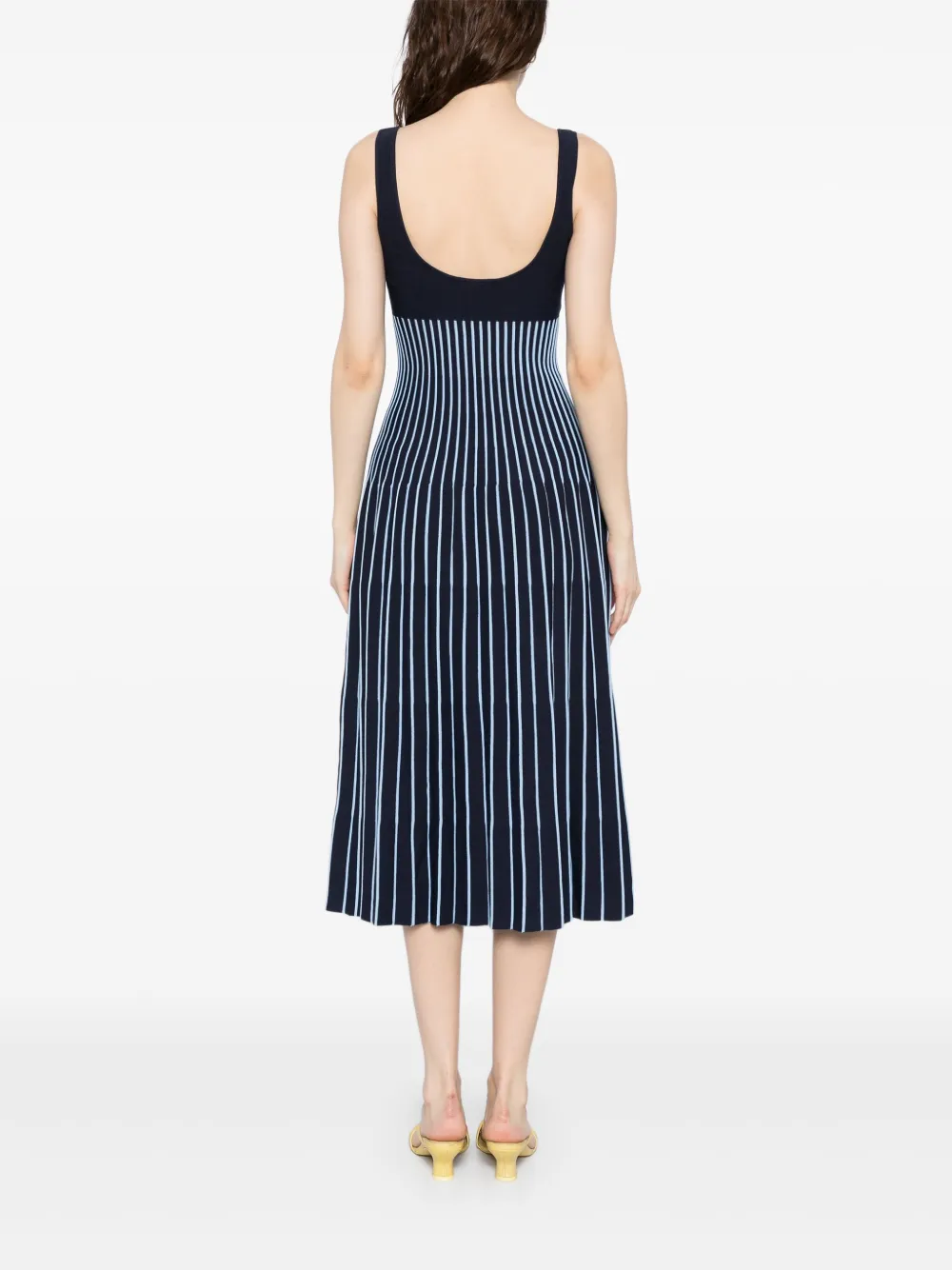 STAUD Ellison midi-jurk Blauw