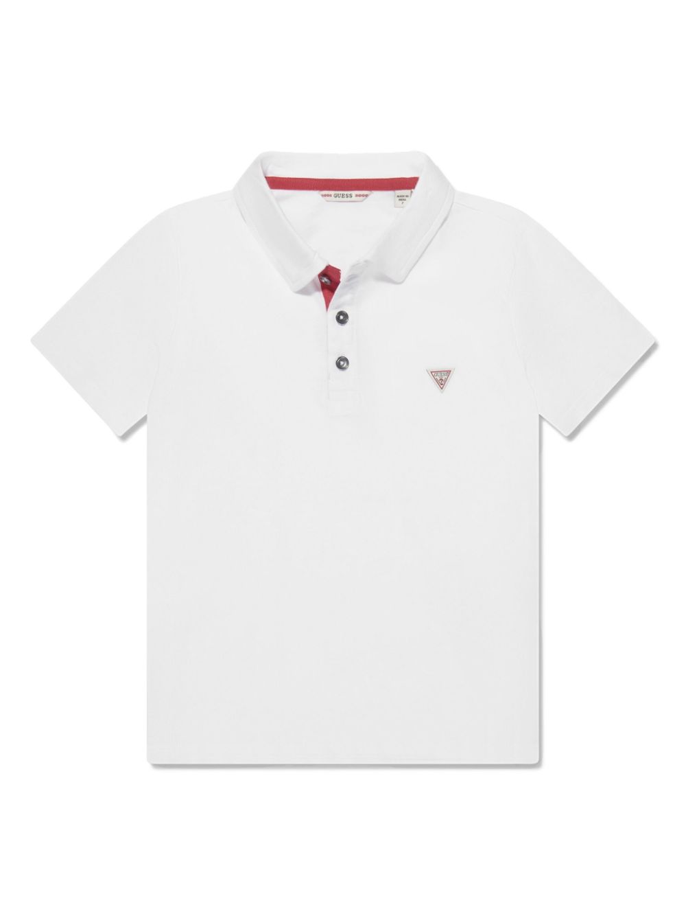 guess kids cotton polo shirt - White