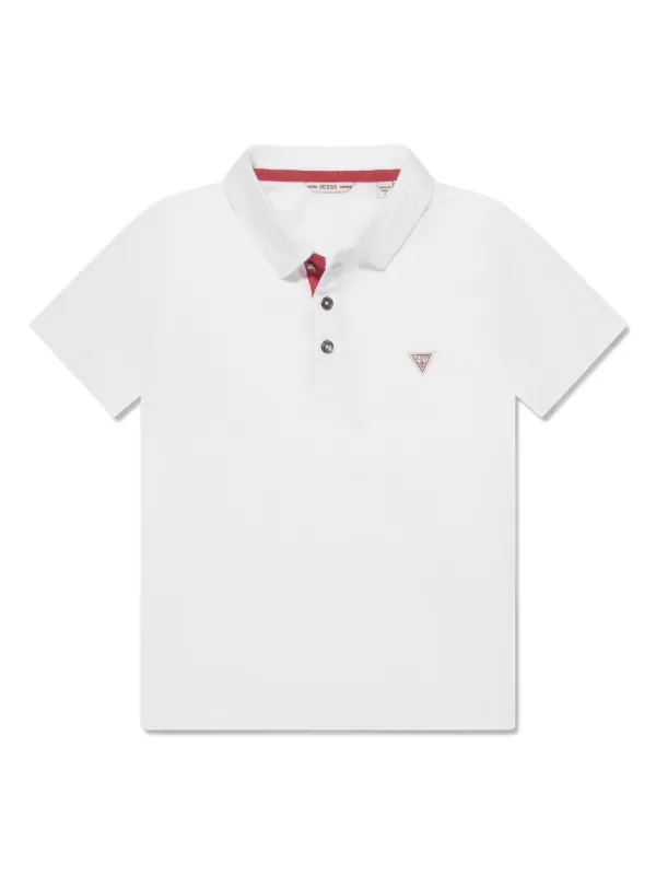 Guess Kids Cotton Polo Shirt White FARFETCH UK