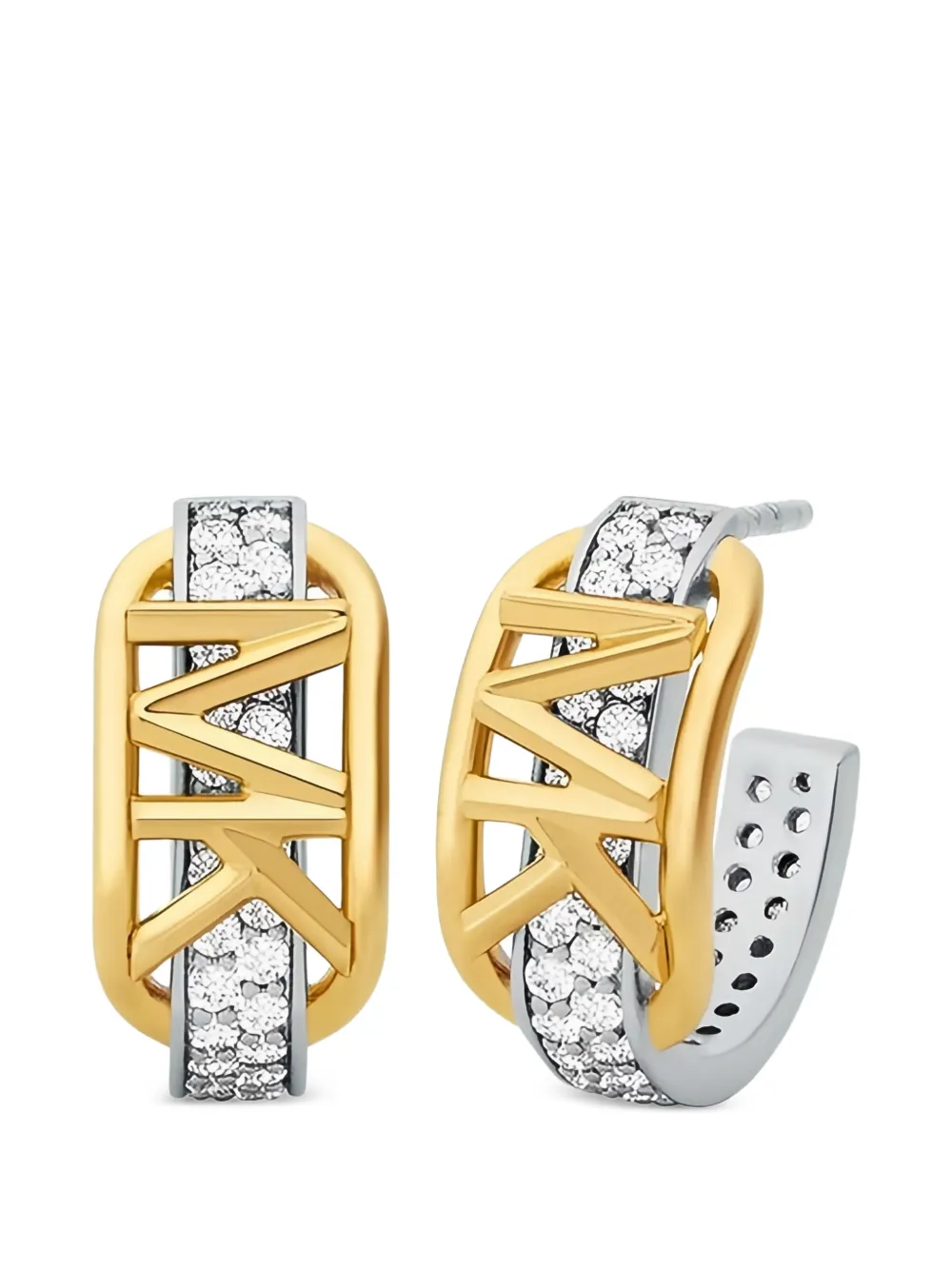 Michael Kors logo earrings - Gold