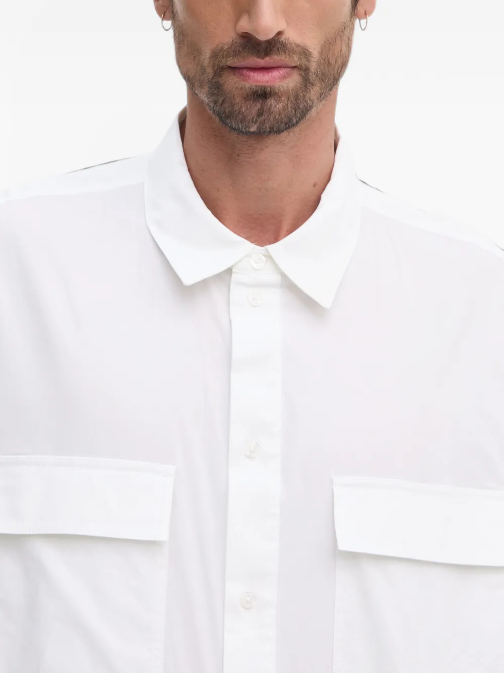 Michael Kors oversized stretch cotton poplin shirt Wit