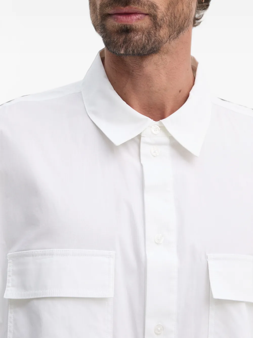 Michael Kors oversized stretch cotton poplin shirt Wit