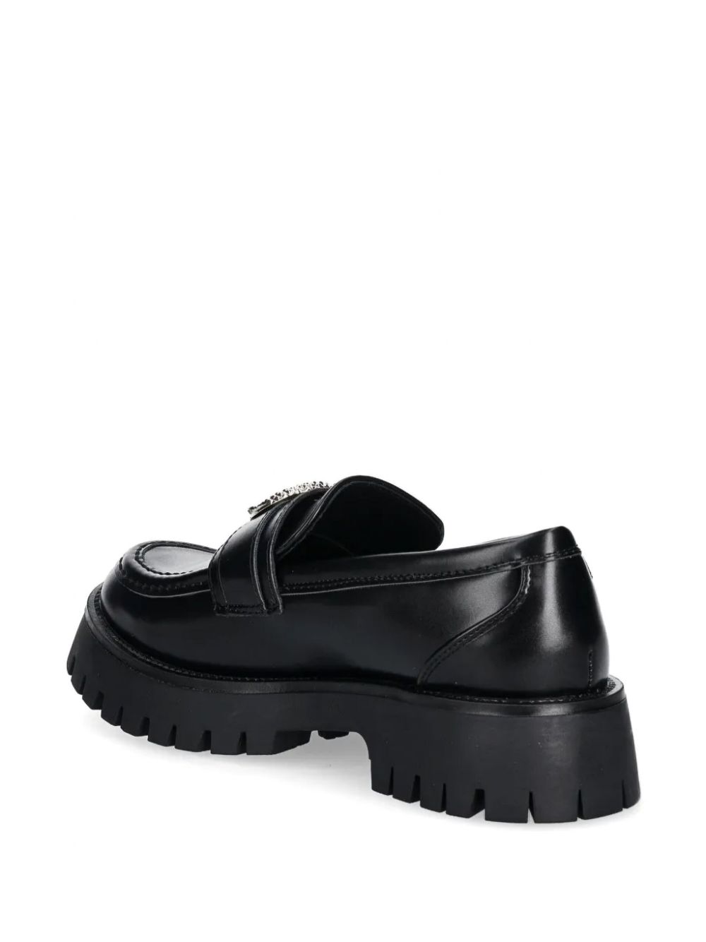 Just Cavalli logo-plaque loafers Black