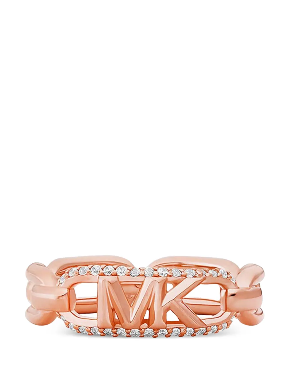 Michael Kors crystal-embellished chain ring - Rosa