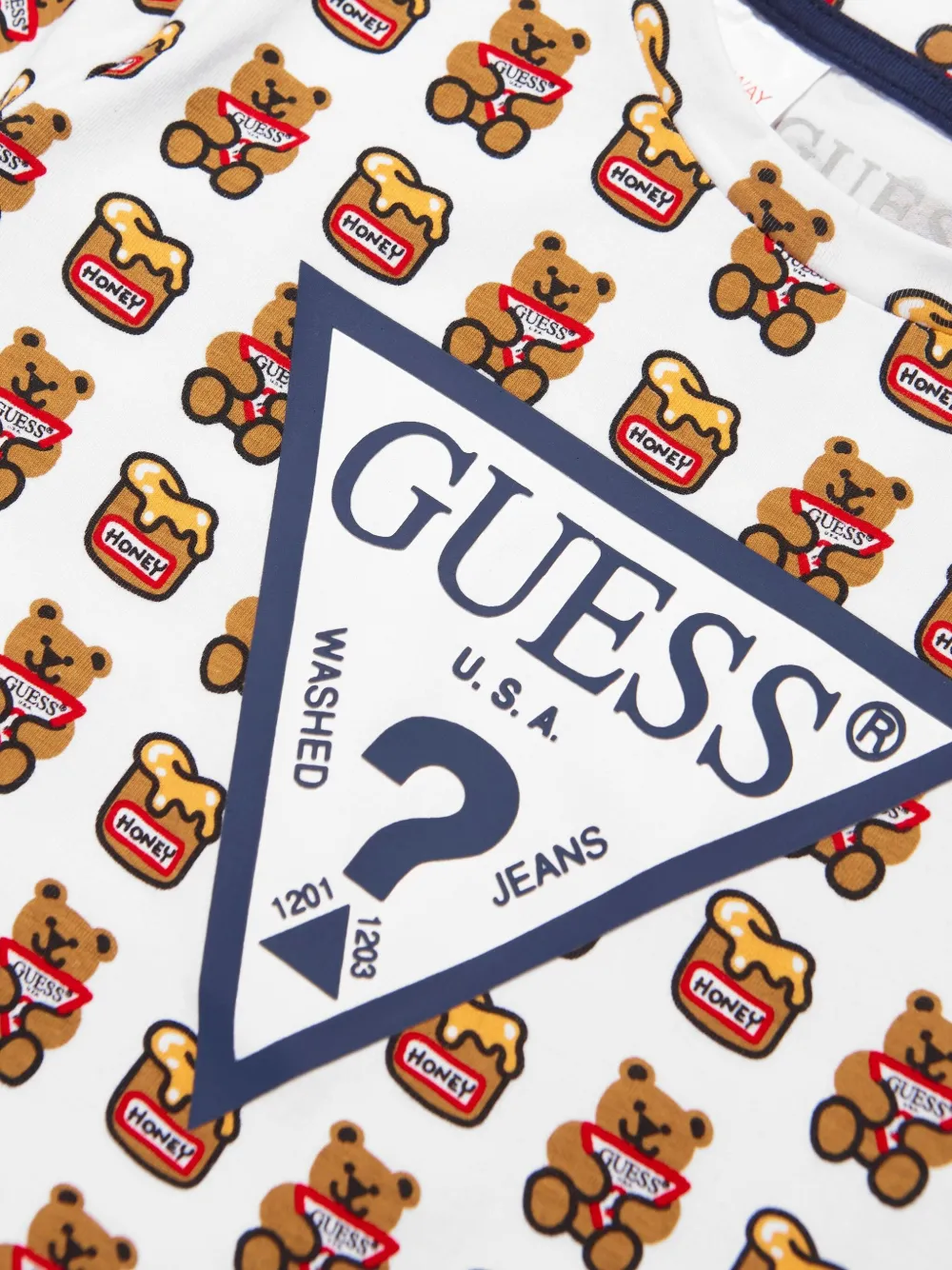 guess kids T-shirt met logoprint Wit