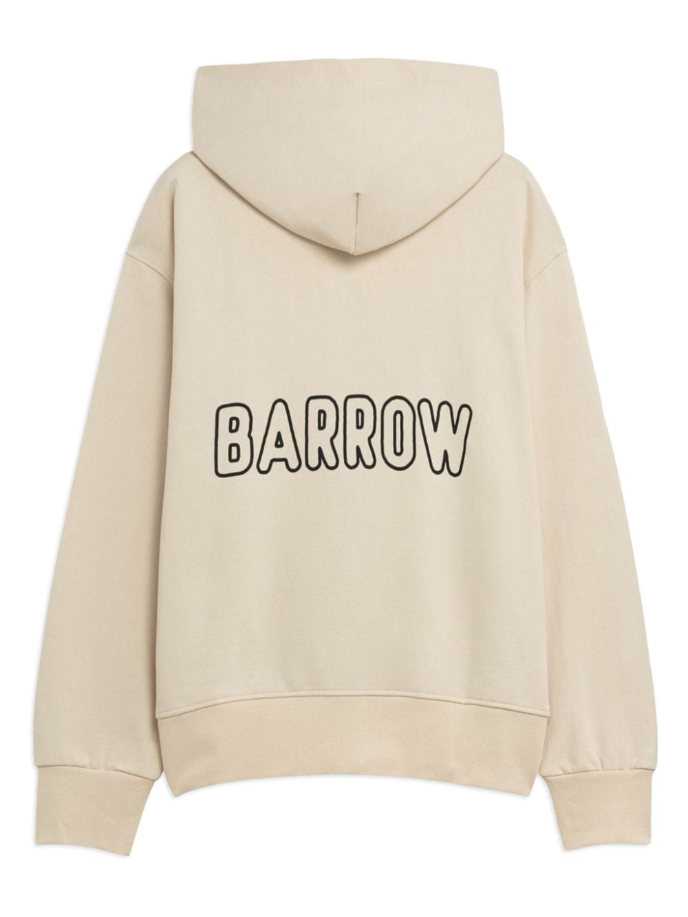 Shop Barrow Logo-print Hoodie In Nude