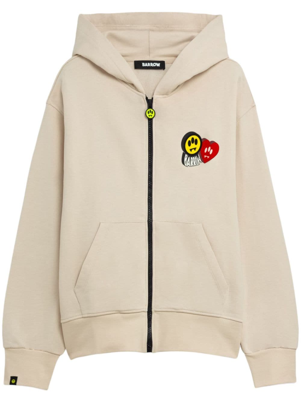 Shop Barrow Logo-print Hoodie In Nude