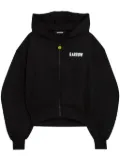 BARROW logo zip-up hoodie - Black
