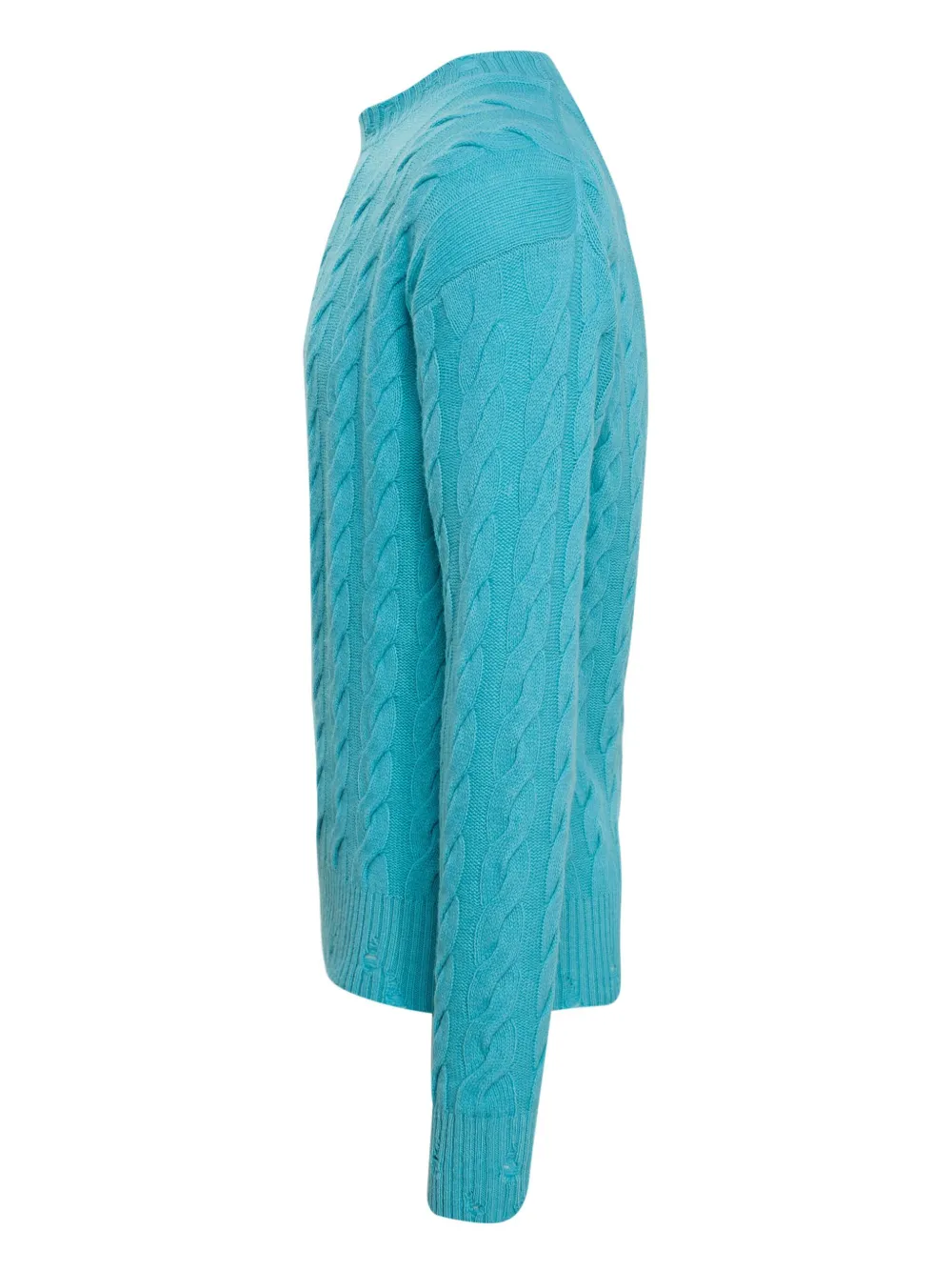 Laneus Kabelgebreide trui Blauw