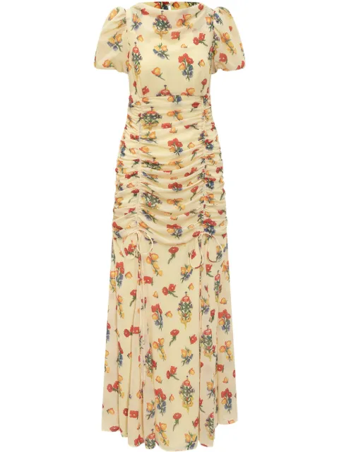 De La Vali vestido largo con estampado floral