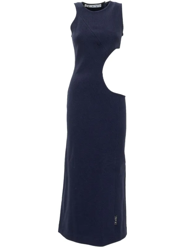 blue dress color blind Qing Cutout Dress Elixir Blue S