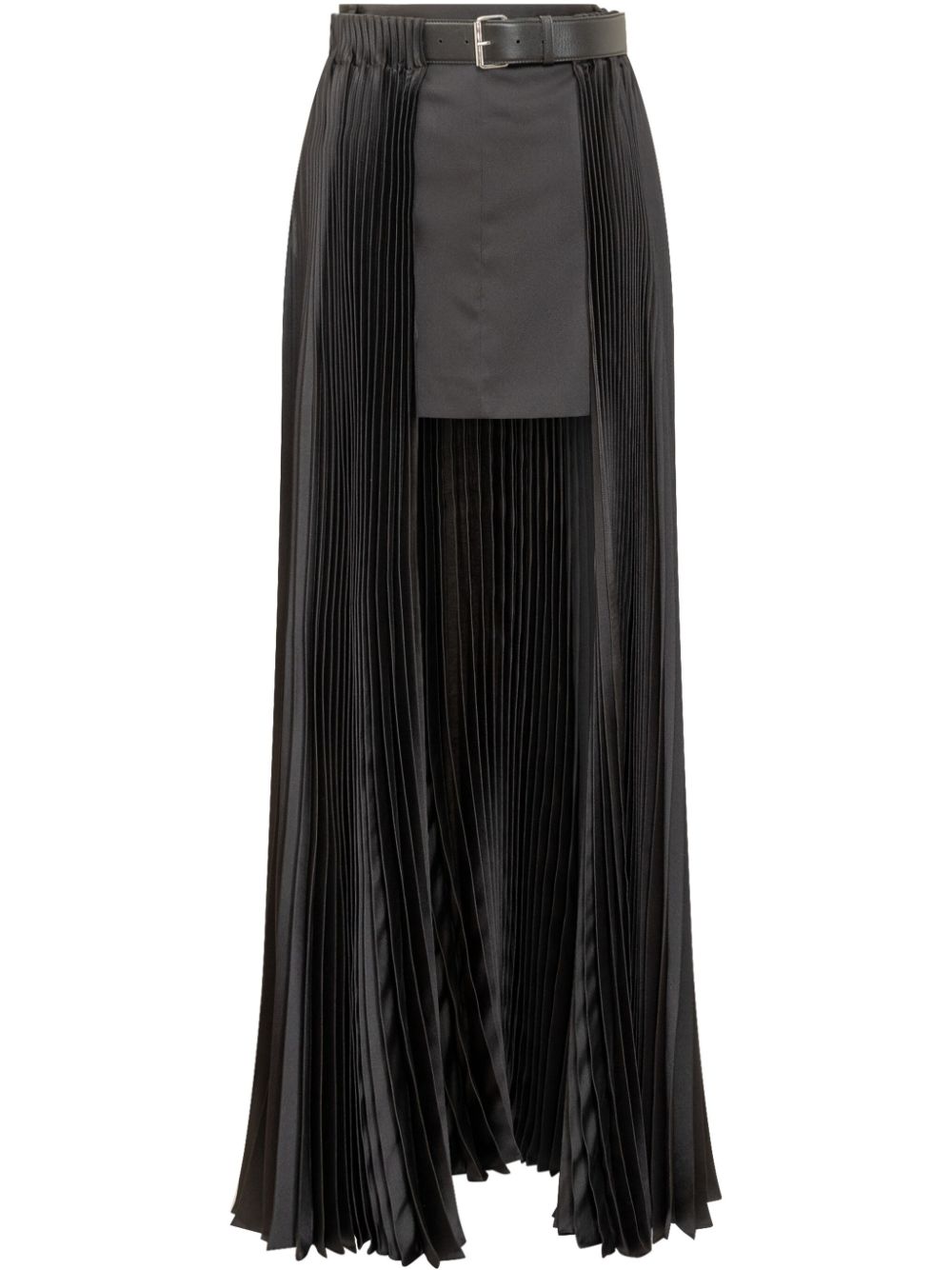 belted pleated skirt