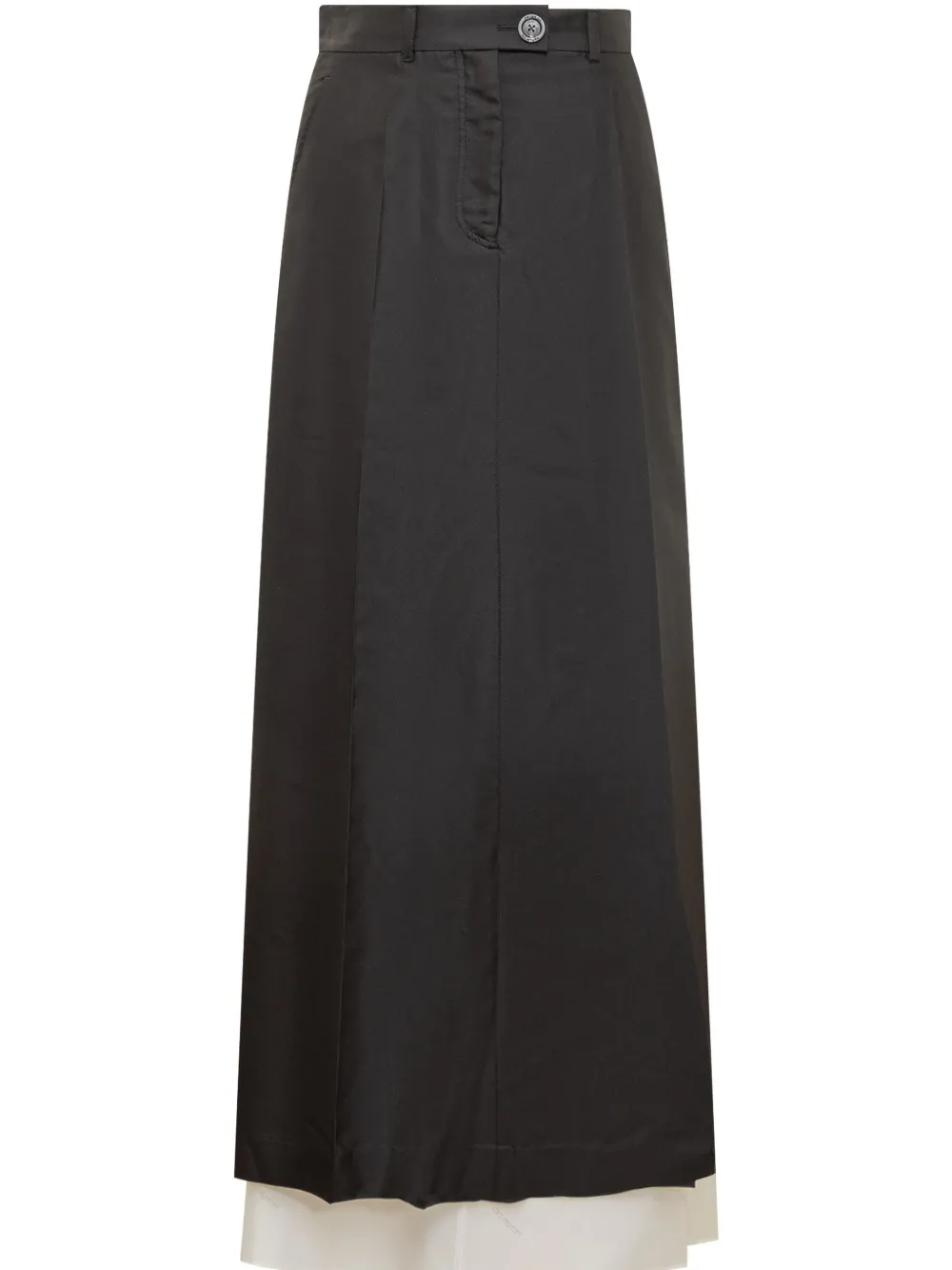 Peter Do Double-layer A-line Maxi Skirt In Black