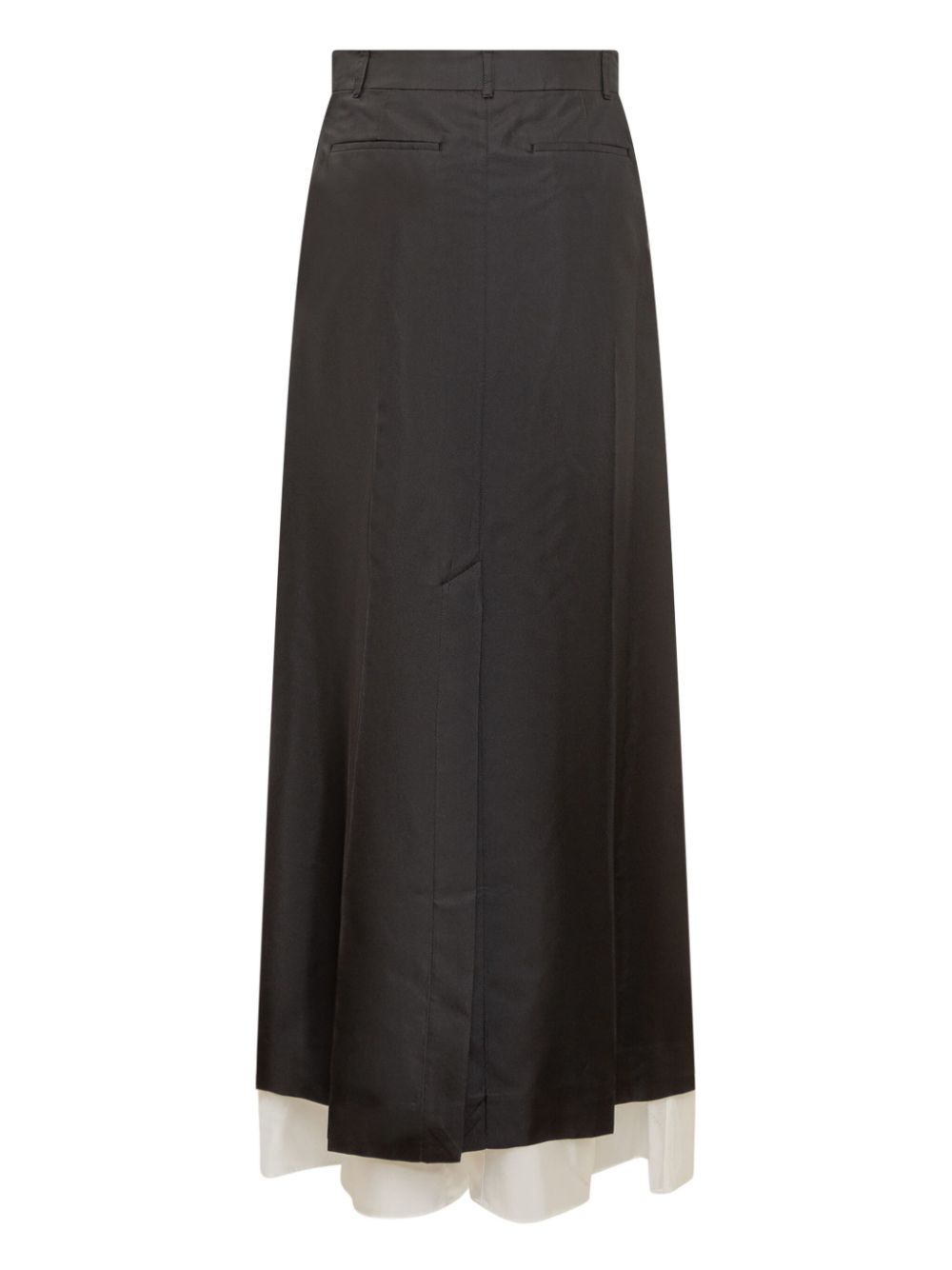 Peter Do double-layered maxi skirt - Zwart