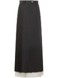 Peter Do double-layered maxi skirt - Black