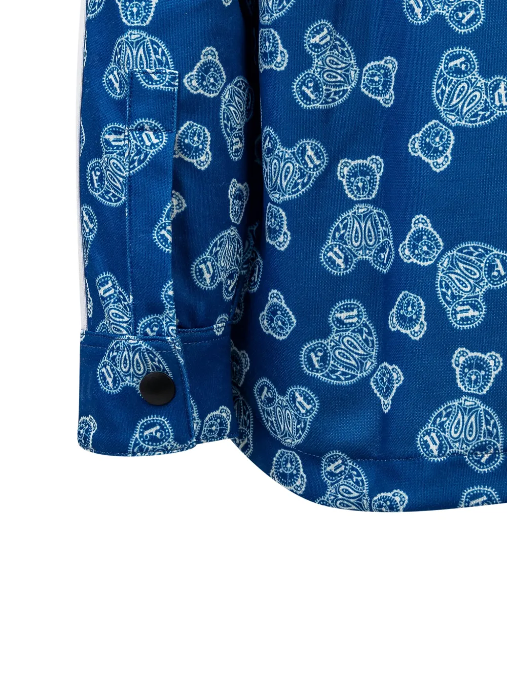 Palm Angels Kids Bear shirt met paisley-print Blauw