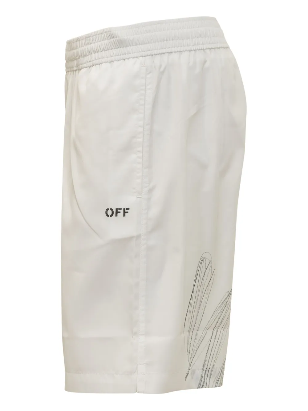 Affordable Off-White scribble-motif swim shorts Men