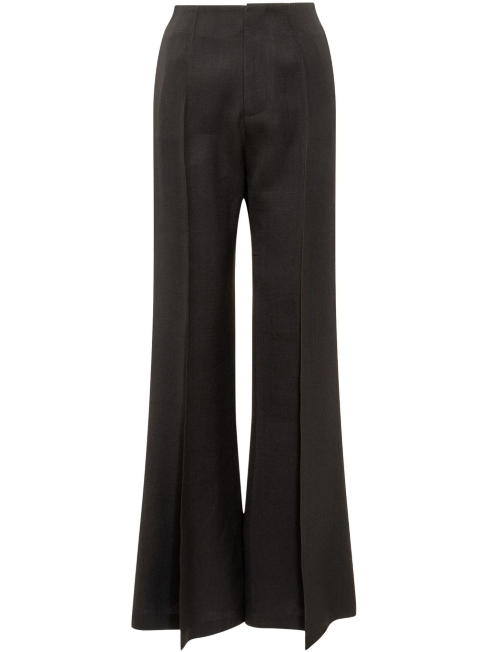 high-waisted trousers