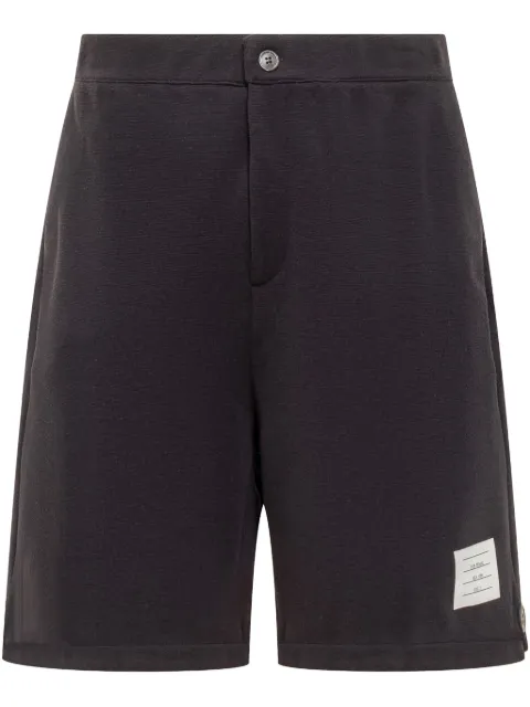Thom Browne logo patch shorts