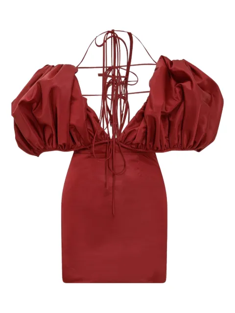 LaQuan Smith vestido midi con mangas farol