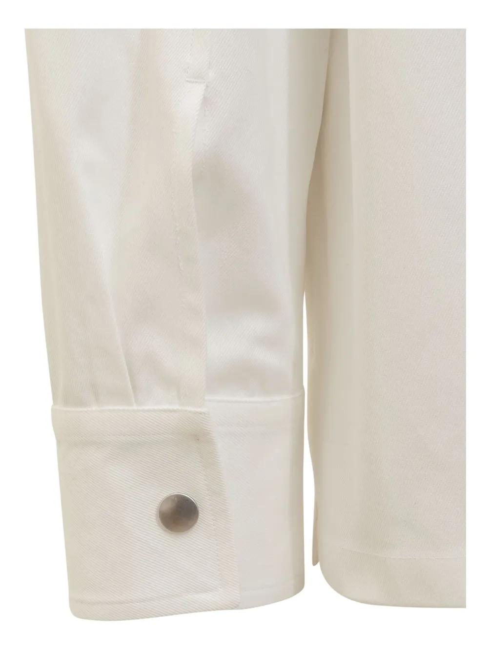 Jil Sander Zippered Shirt With Buttoned Cuffs In 白色