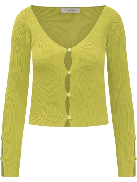 jucca approved fine-ribbed cardigan