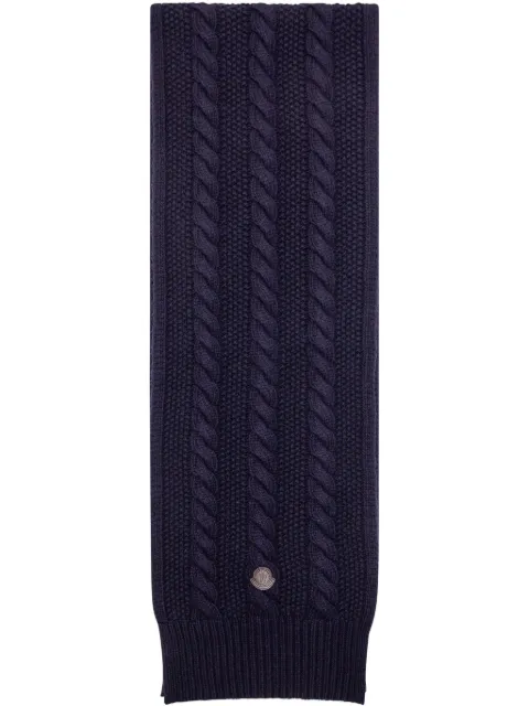 Moncler bufanda en tejido de ochos