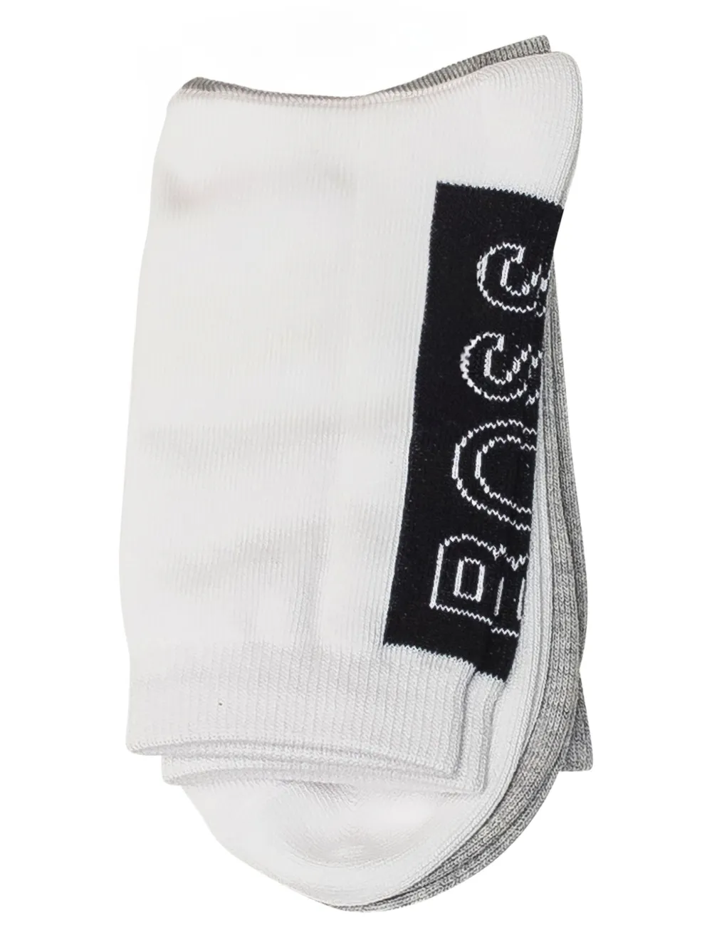 Bosswear Logo-jacquard Socks (pack Of Two) In White