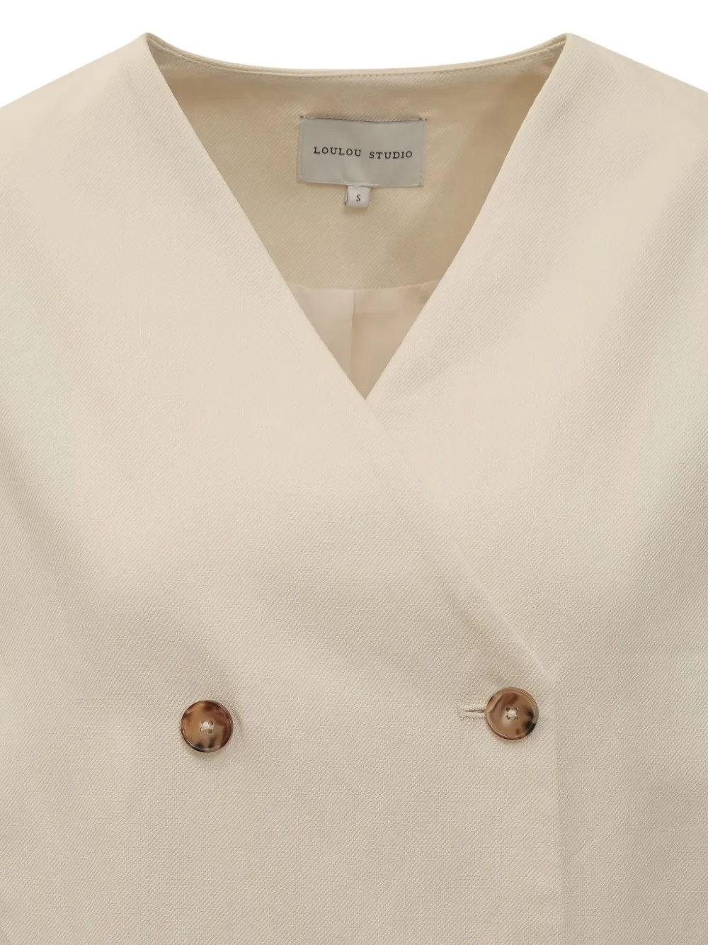 LouLou de Saison Icha blazer met dubbele rij knopen Beige