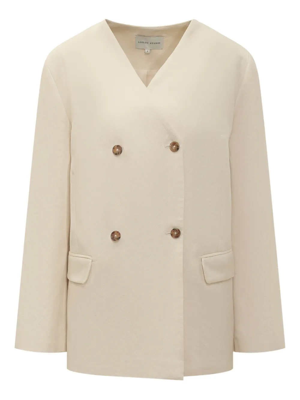 Loulou De Saison Icha Double-breasted Blazer In Neutral