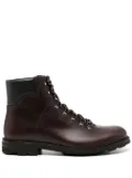 Brioni Oiled calf leather hiking boot - Brown