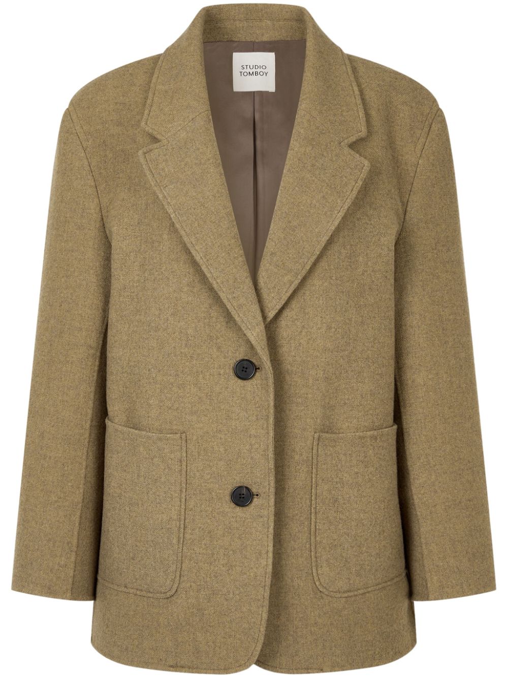 STUDIO TOMBOY Blazer met enkele rij knopen Beige