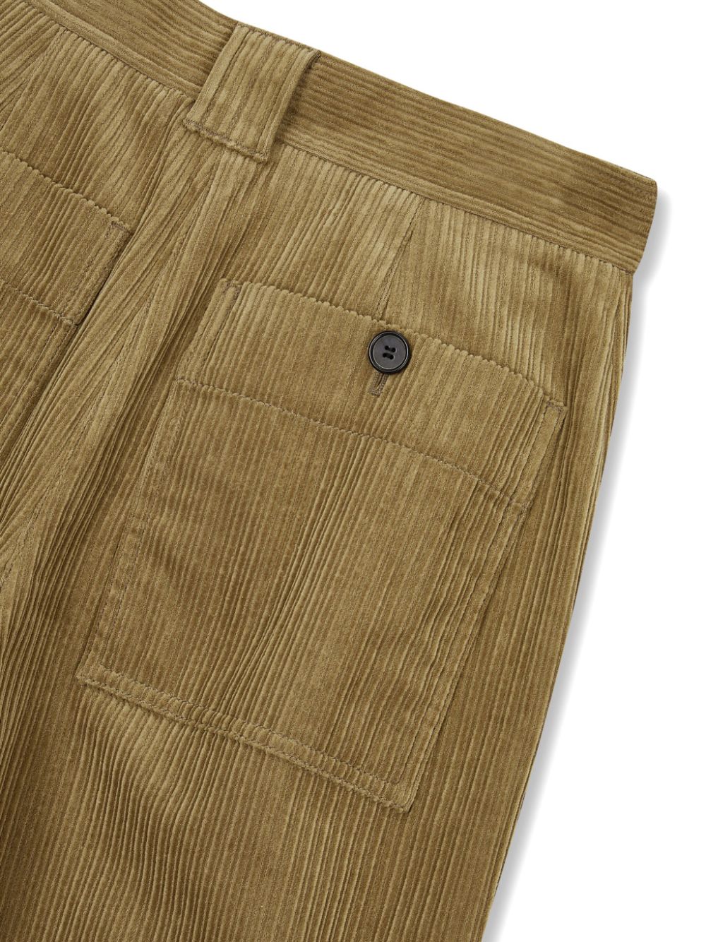 Shop Studio Tomboy Two-tuck Corduroy Trousers In Neutrals