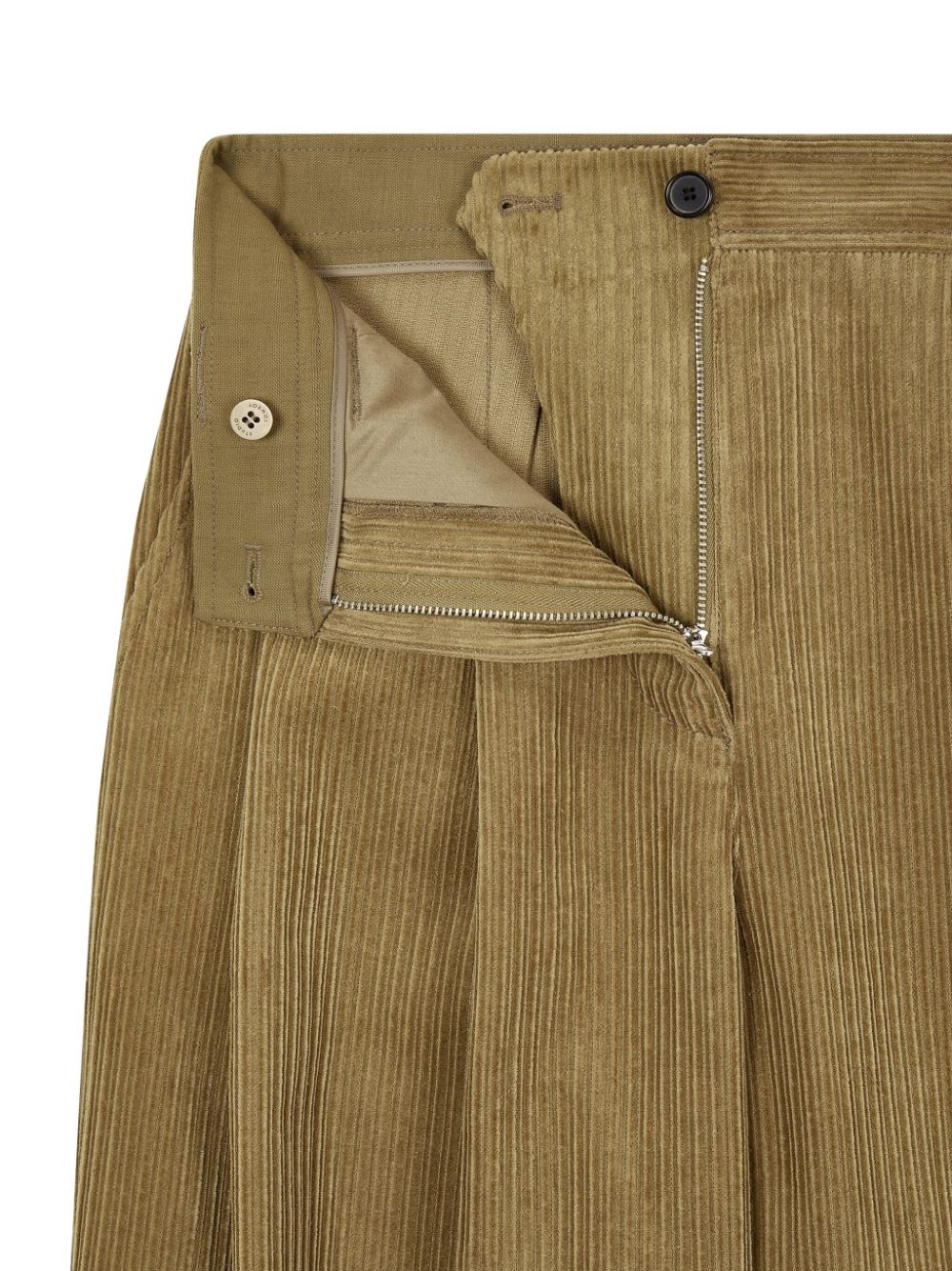 Shop Studio Tomboy Two-tuck Corduroy Trousers In Neutrals