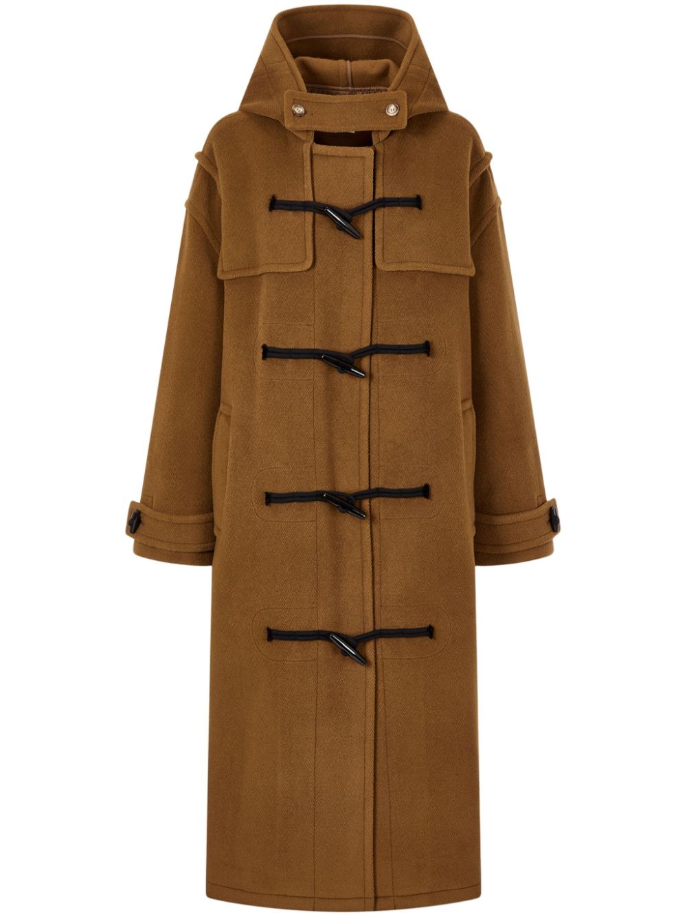 toggle-fastening duffle coat