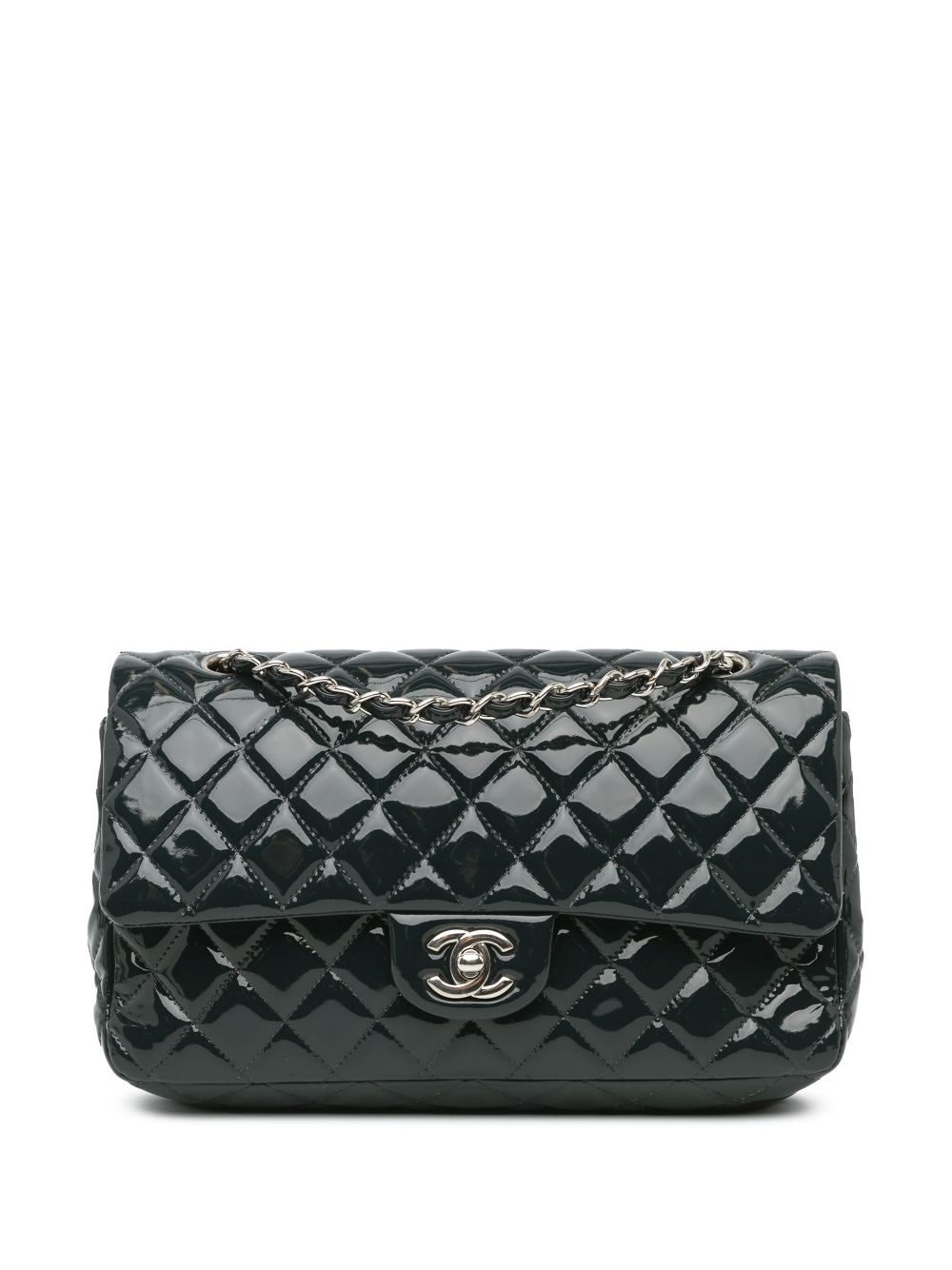 Cheap HOT SALE CHANEL 2014-2015 Medium Classic Patent Double Flap shoulder bag Women