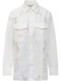 Marine Serre embroidered shirt - White