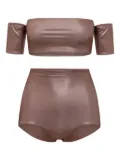 ALESSANDRO VIGILANTE Shiny bikini set - Brown