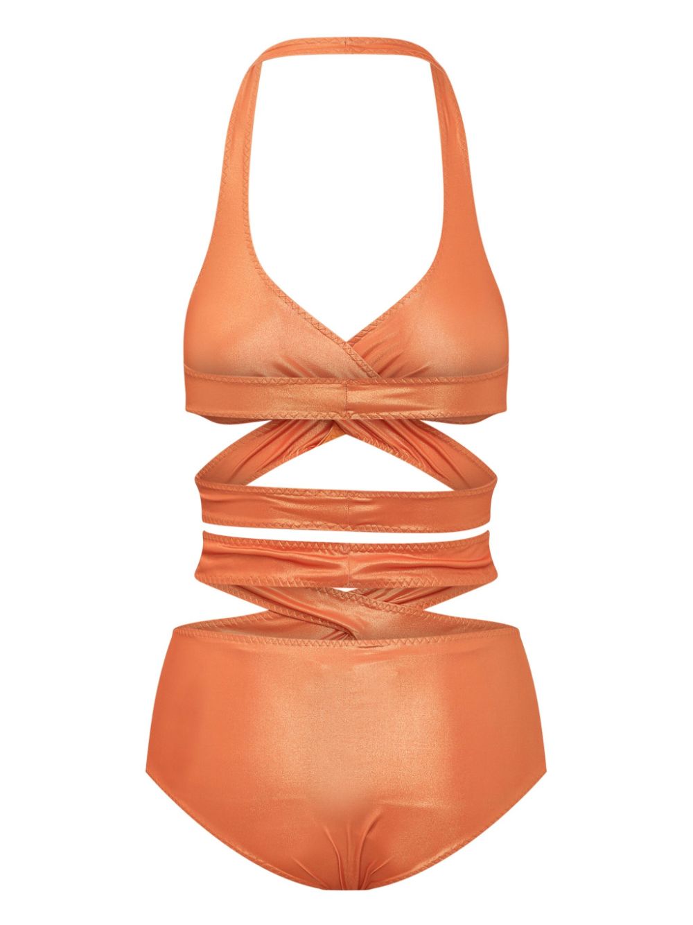 ALESSANDRO VIGILANTE strap-fastening bikini - Oranje