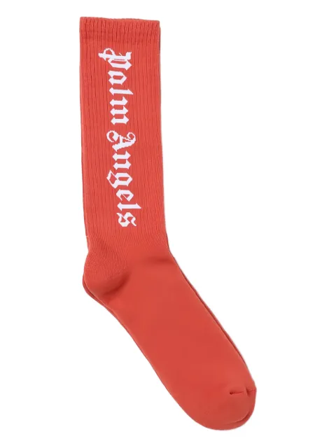 Palm Angels logo-intarsia socks