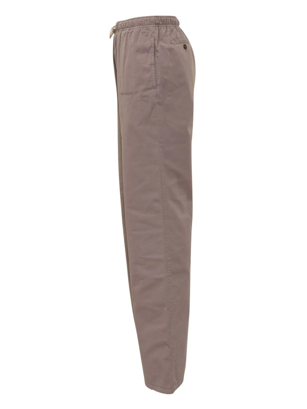 Palm Angels Broek met geborduurd logo Beige