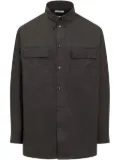 Off-White logo-embroidered shirt - Black