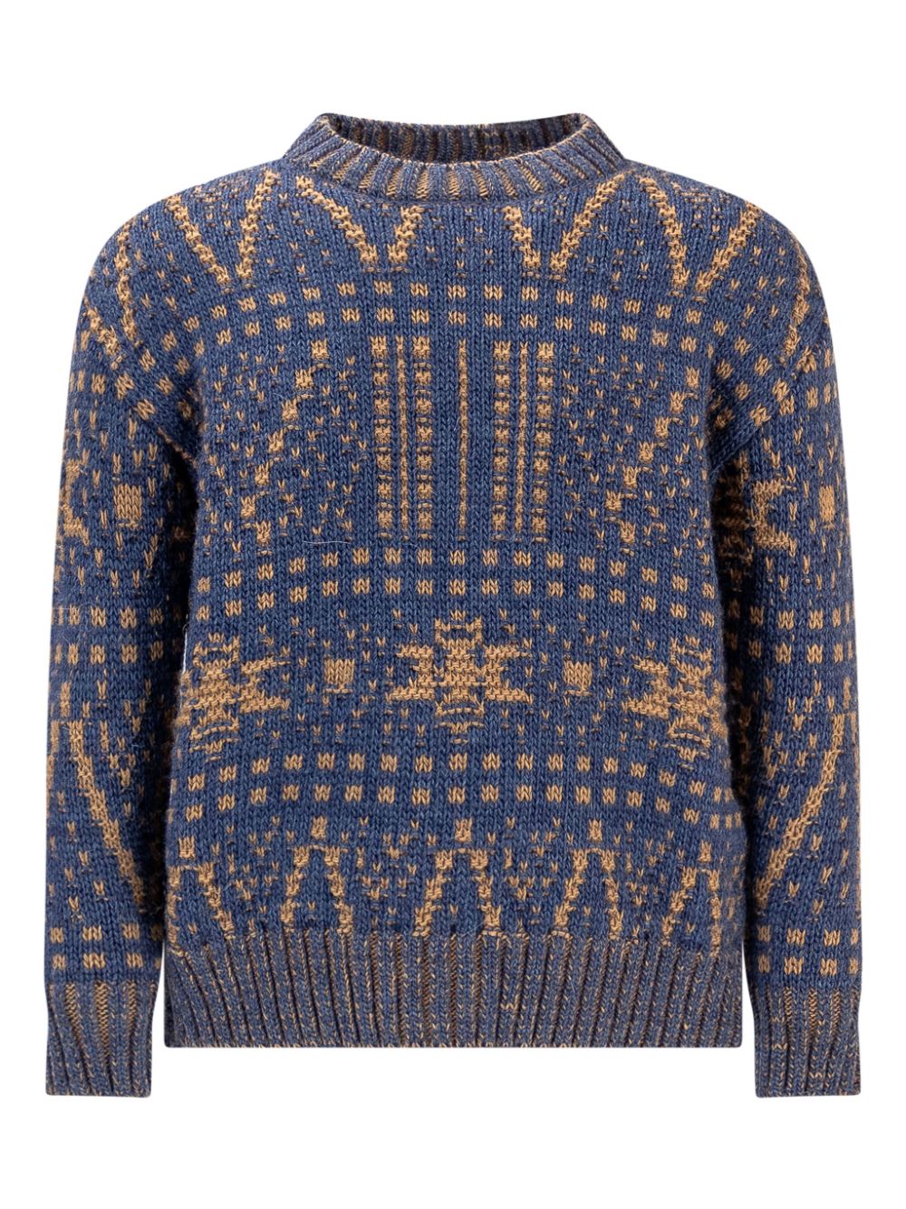 Golden Goose Kids' Jacquard Jumper In Blue