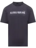 Raf Simons X Fred Perry slogan-print T-shirt - Blue