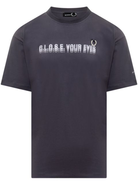 Raf Simons X Fred Perry slogan-print T-shirt