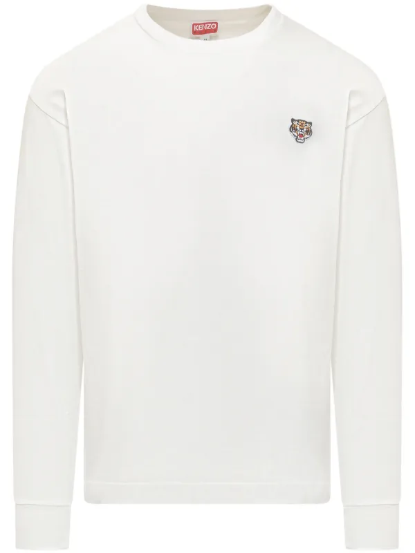 Kenzo Sweatshirt Mit Logo Print WeiB FARFETCH AT